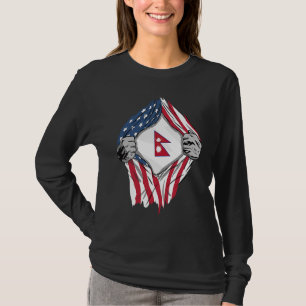 Nepali Blood Inside Me Nepal Flag T-Shirt