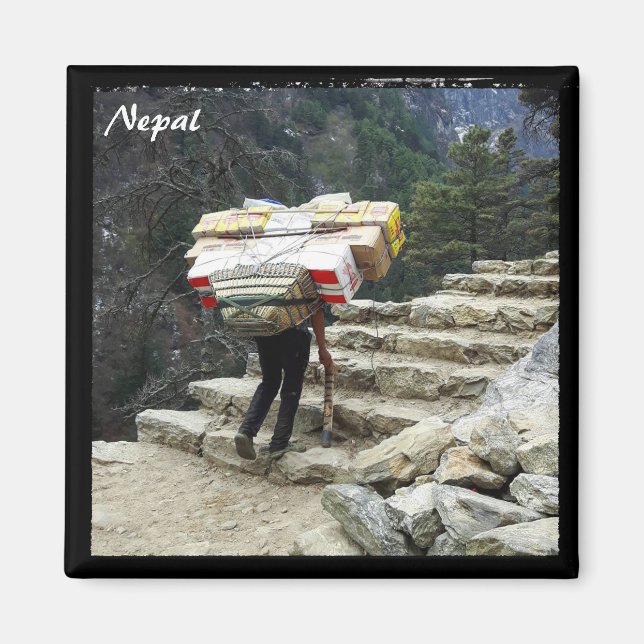 Nepali porters, Himalayas - Nepal Magnet (Front)