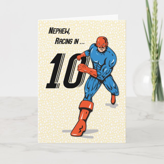Nephew 10th Birthday Superhero Card (Front)