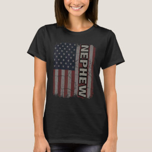 Nephew American Flag Vintage Mother's Day 4th of J T-Shirt