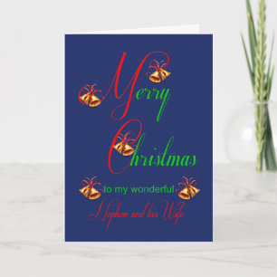Nephew and his Wife Christmas Scrolls Holiday Card