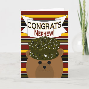 Nephew - Army Soldier Congrats! Card