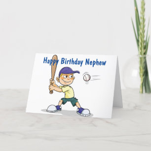 **NEPHEW** BATTER UP/HAVE A HAPPY BIRTHDAY CARD
