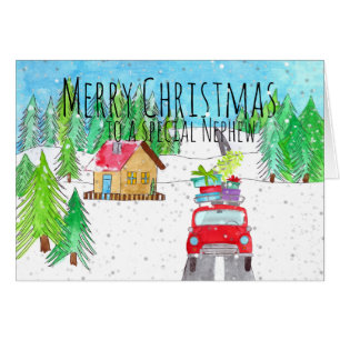 Nephew Car in Snowy Forest Customisable
