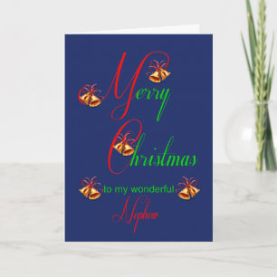 Nephew Christmas Scrolls Holiday Card