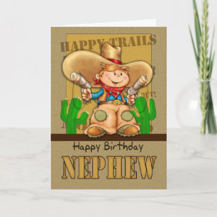 Nephew Cowboy Birthday Card - Rootin' Tootin' Birt