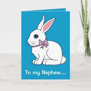 Nephew Easter Bunny Holiday Card