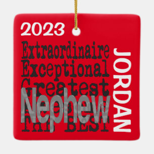 Nephew Extraordinaire CUSTOM Ceramic Ornament