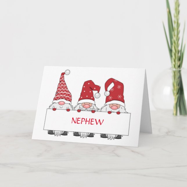 **NEPHEW** FROM GNOMES FOR CHRISTMAS CARD (Front)