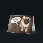 Nephew Funny Dog Birthday Card<br><div class="desc">Customise this cute dog Birthday card for your nephew,  son,  or grandson!  This fun pug Birthday card is great for all dog lovers!</div>