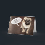 Nephew Funny Dog Birthday Card<br><div class="desc">Customise this cute dog Birthday card for your nephew,  son,  or grandson!  This fun pug Birthday card is great for all dog lovers!</div>