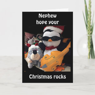 NEPHEW-H0PE Y0UR CHRITMAS "R0CKS" HOLIDAY CARD