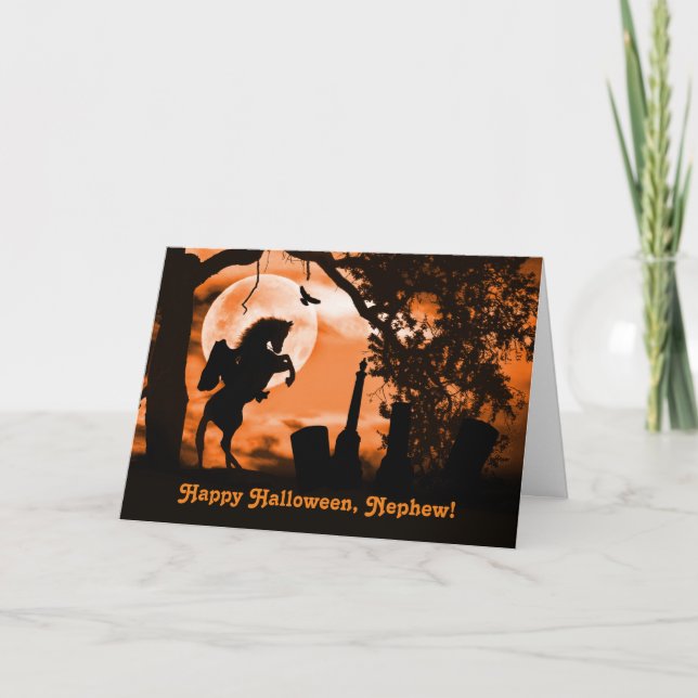 Nephew Halloween Card with Headless Horseman (Front)