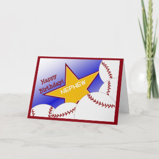 Nephew - Happy Birthday Baseball Loving Nephew Card