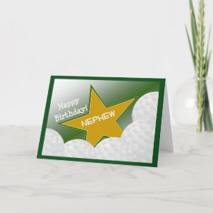 Nephew - Happy Birthday Golf Loving Nephew Card