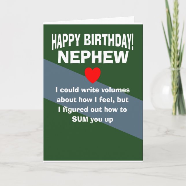 nephew happy birthday wish card (Front)