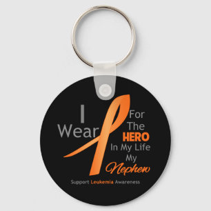 Nephew - Hero in My Life - Leukaemia Key Ring