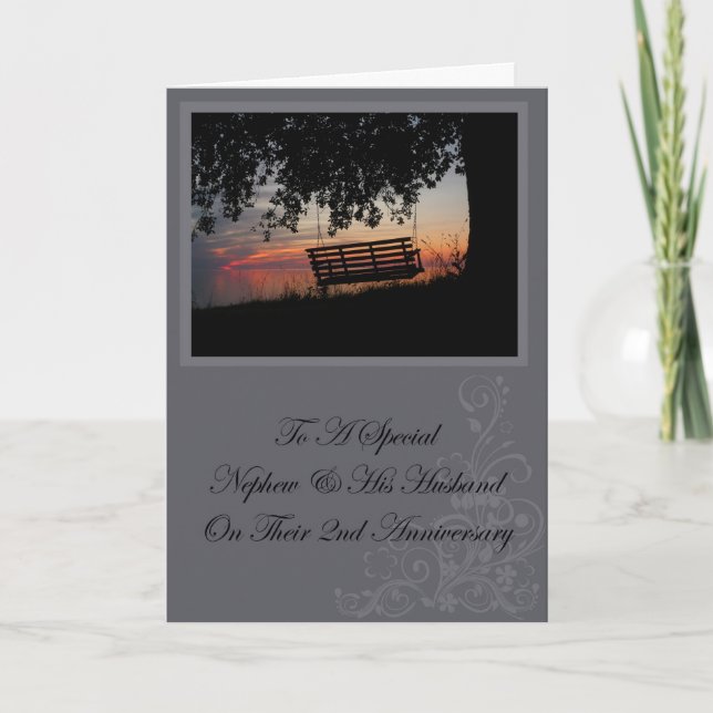 Nephew & His Husband 2nd Anniversary Card (Front)