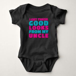 Nephew inherits uncle's good looks baby bodysuit