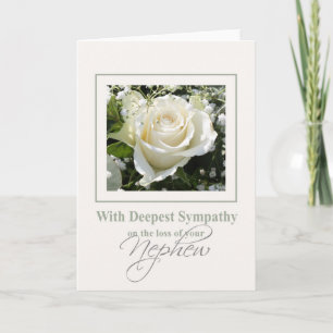 Nephew loss Rose sympathy Card