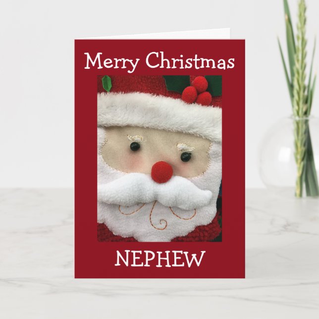 **NEPHEW** MERRY CHRISTMAS FROM SANTA HOLIDAY CARD (Front)