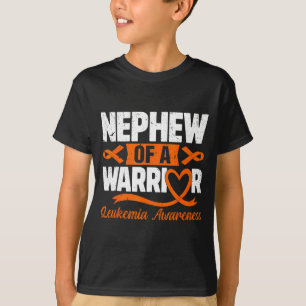 Nephew of a warrior leukaemia awareness orange T-Shirt