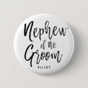 Nephew of the Groom   Script Wedding Button