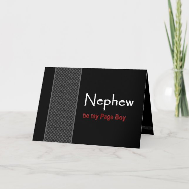 NEPHEW Page Boy Wedding Invitation (Front)