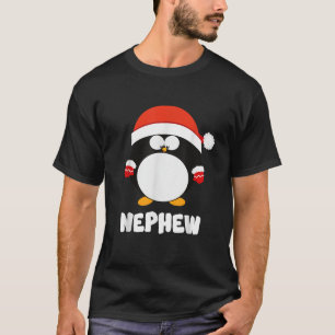 Nephew Penguin Christmas Santa  Family Matching Te T-Shirt