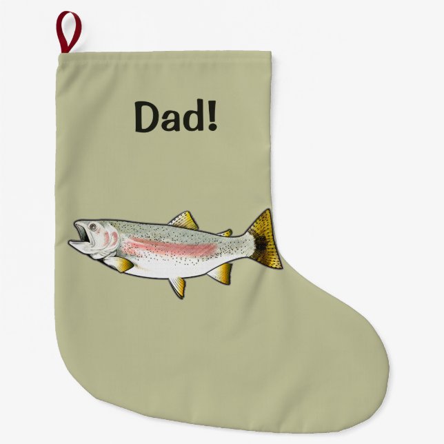 Nephew: Rainbow Trout Large Christmas Stocking (Front)