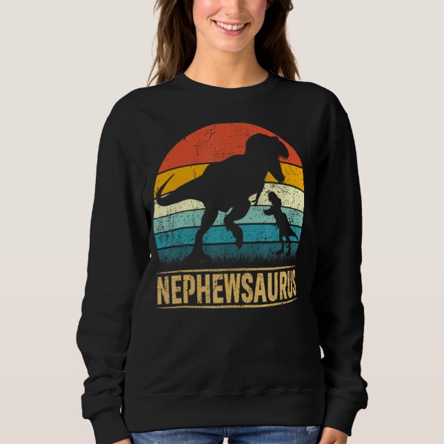 Nephew Saurus T Rex Dinosaur Nephewsaurus Matching Sweatshirt (Front)