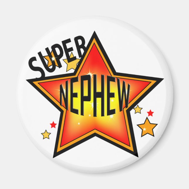 Nephew Super Star Funny Magnet (Front)