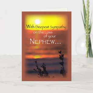 Nephew, Sympathy, Sunset Card