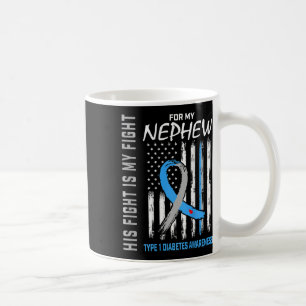 Nephew Type One Diabetes Awareness American Flag B Coffee Mug