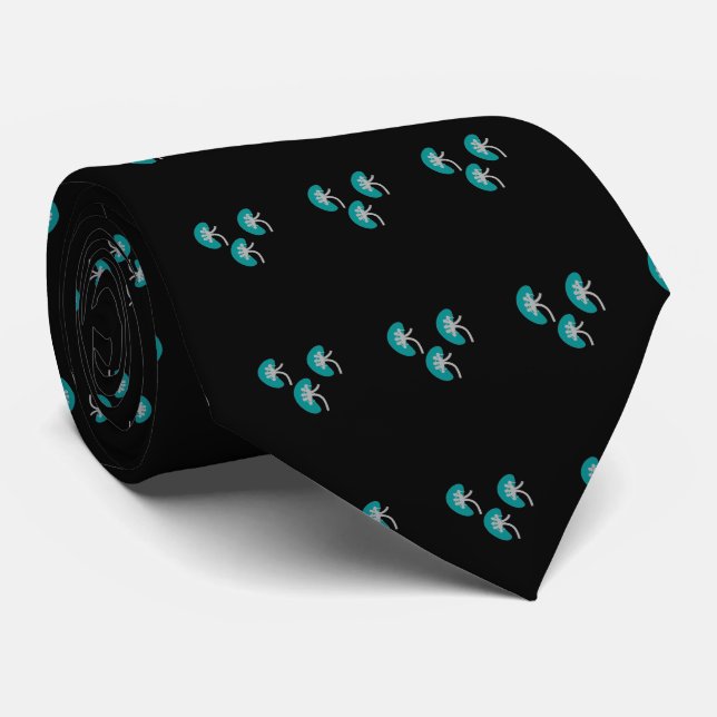 Nephrologist Artsy Kidneys Black Tie (Rolled)