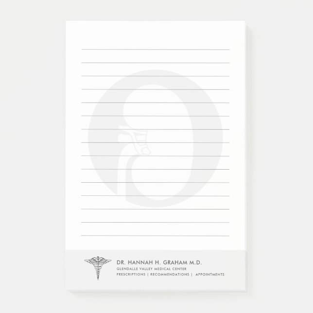Nephrologist Dialysis Kidney Customizable Lined Post-it Notes (Front)