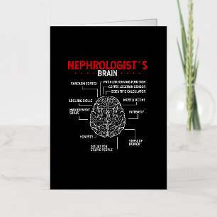 Nephrologist Doctor Brain Kidney Surgeon Tech Foil Greeting Card