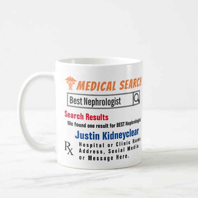 Nephrologist Funny Search Gift Mug (Left)