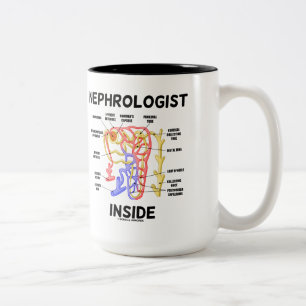 Nephrologist Inside (Kidney Nephron) Two-Tone Coffee Mug