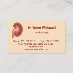 Nephrologist Kidney Doctor Business Cards
