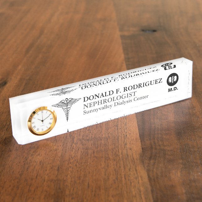 Nephrologist | Kidney Specialist Personalised Nameplate (Side)