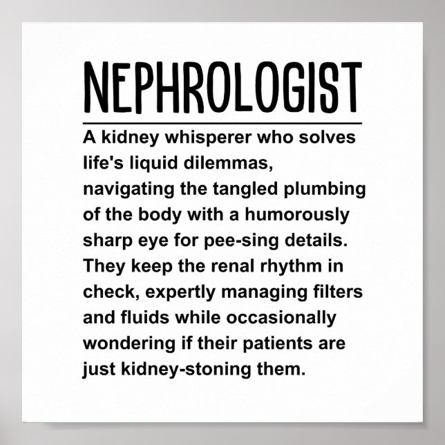 Nephrologist Poster (Front)