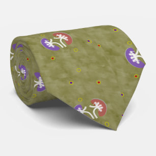 Nephrologist Tie Unique Artsy Kidney Light Green