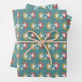 Nephrology Artsy Kidney Design Wrapping Paper Sheet