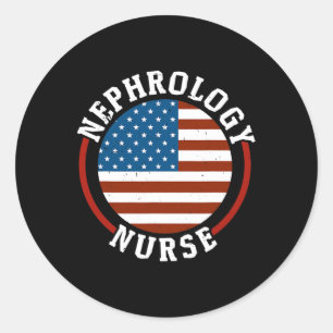 Nephrology Nurse Dialysis Nurse Medical Kidney Dis Classic Round Sticker