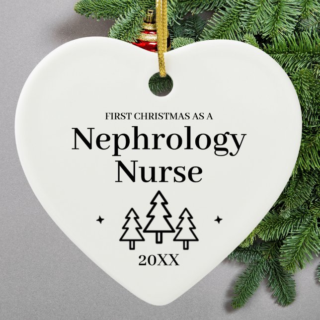 Nephrology Nurse New Job Christmas Ceramic Tree Decoration (Nephrology Nurse New Job Christmas Ceramic Ornament
)