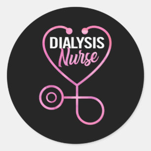 Nephrology Registered Nurse Dialysis Nurse Classic Round Sticker