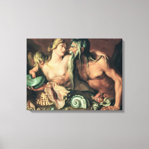Neptune and Amphitrite (oil on canvas) Canvas Print