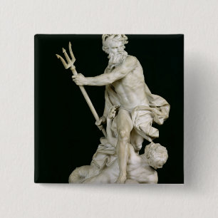 Neptune Calming the Waves, 1757 15 Cm Square Badge