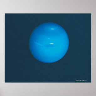 Neptune, dynamic blue-green atmosphere poster